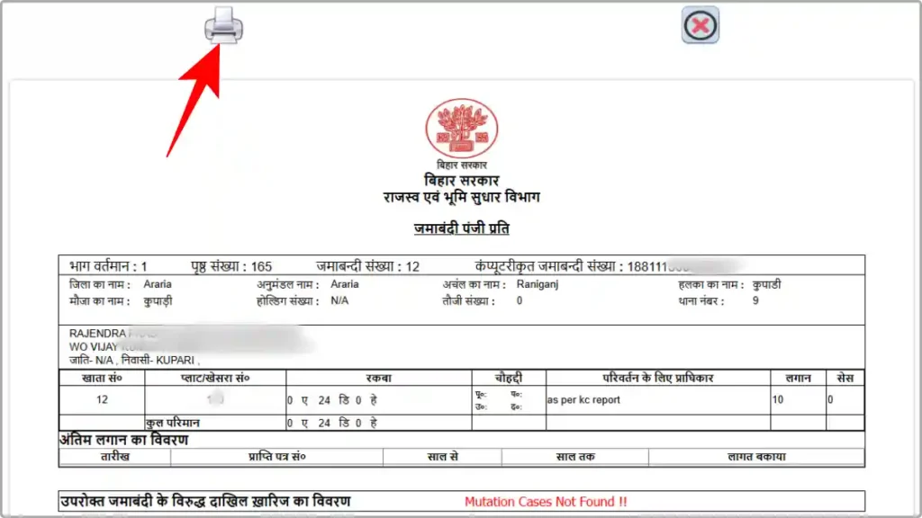 Bihar Jamabandi Panji 2 Check Online 4